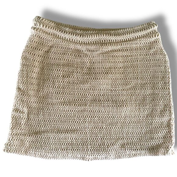 Zara Crochet Knit Sunflower Skirt - Picture 2 of 7